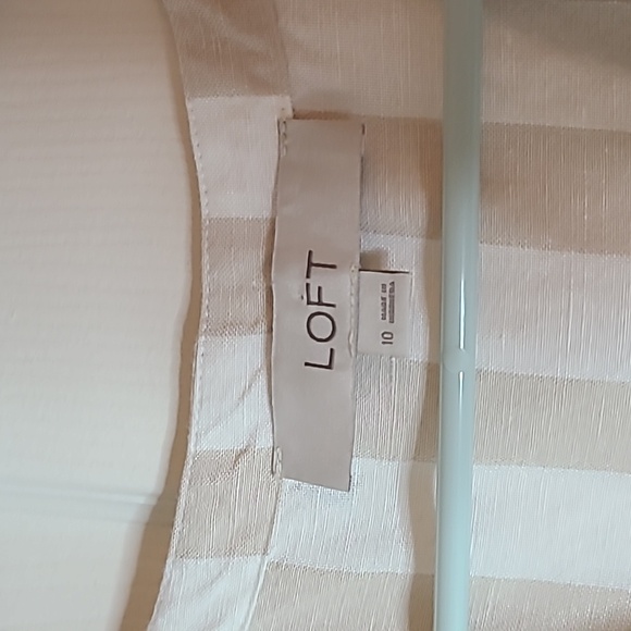 LOFT Striped Linen Dress - Picture 2 of 3